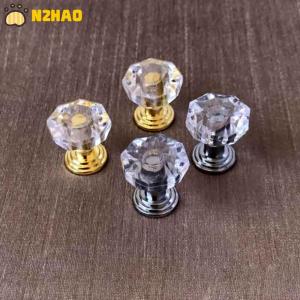 【N2HAO】 10Pcs Acrylic Crystal Knobs Cupboard Drawer Pull Handle Door Knob Diamond Cabine