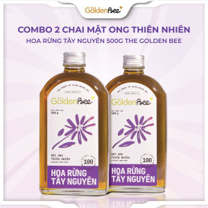 Combo 2 hủ Mật ong hoa rừng Tây Nguyên The Golden Bee tổng 1000g Mật ong nguyên chất