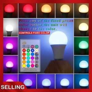 ♥Ready Stock +FREE+♥ 3W 5W 10W 15W RGB LED Bulb E27 Lamp Light Dimmable Smart Lights Multi-Color Remote Contro 220V DOMY