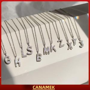 Miễn phí vận chuyển✨ Fashion Shining A-Z Letter Pendant Charm Necklace 26 Initial Alphabet Name Clavicle Chain Party Jewelry Gift