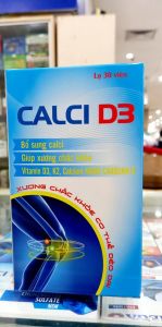 Viên uống Calci D3 k2 - Bổ sung canxi d3 k2  giúp xương luôn chắc khỏe  phòng ngừa loãng xương - hộp 30 viên