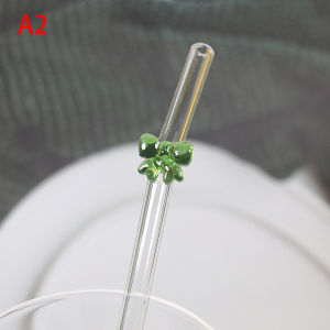 [Sirola] หลอดแก้ว8มม. 1ชิ้นหลอดดูดน้ำแบบนำกลับมาใช้ใหม่ได้ลายผีเสื้อน่ารักทนความร้อนสำหรับงานเทศกาลปาร์ตี้งานแต่งงานค็อกเทลบาร์ชายหาด