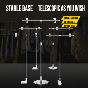 RJQFNG Adjustable POP Poster Stand Stainless Steel TL Type KT Board Display Rack Durable Retractable Tabletop Vertical Sign Holder Retail Shop Market Stall Advertising