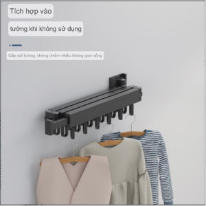 Giá Phơi Quần Áo Treo Tường Cao Cấp-Giá Phơi quần áo treo tường Cao cấp AMONO
