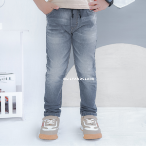 Lily And Clark Celana Jeans Anak Laki-Laki Panjang Basic Warna Abu JA01