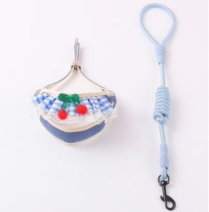 Bộ dây dắt Chó Mèo kèm yếm ren dễ thương (mẫu mới) - Hara Pet Store
