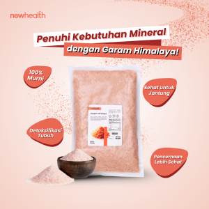 Garam Himalaya 1 kg Nowhealth Himalayan Pink Salt Organik Penyedap Rasa Bumbu Premium