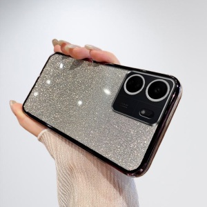 Soft Case Redmi 13C / Poco C65 Luxury Gliter Tpu Silicon Plating Clear Premium