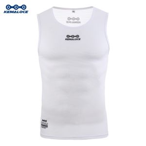 KEMALOCE Breathable Men Cycling Base Layer Singlet White/Black/Yellow 2023 Cool Sports Sleevess Shirts Quick Dry Road Summer MTB Vest Sports Undershirts