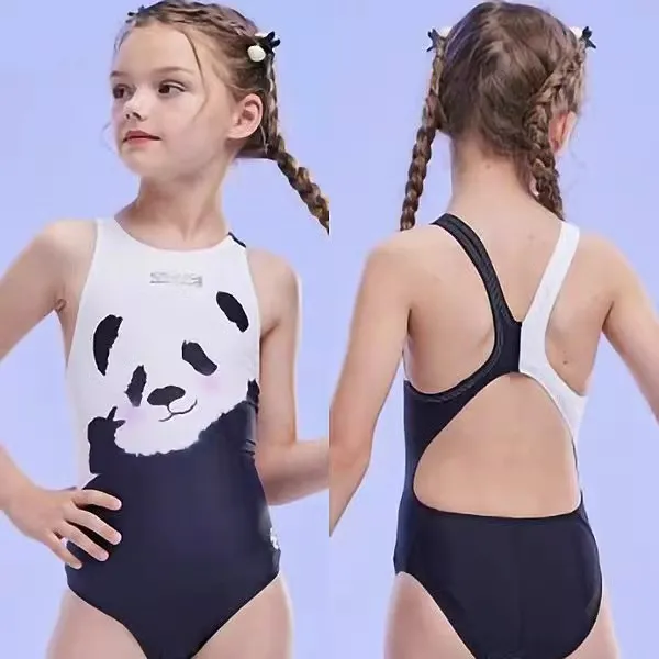 New Arrival Zoke Girls'S Competition Swimsuits Kids Training Racing  Professional Swimwear Cartoon Printed Teens Girl Bathing Suit