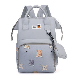 TAS BAYI 6040 - Tas Ransel Bayi 2in1 “Bear Mamypoko First” Diaper Bags Tas Perlengkapan Bayi Travelling Bayi - C1