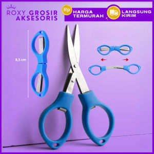Gunting Mini Lipat Portable / Travel Scissors / Gunting Lipat Model Kaca Mata / Gunting Travel