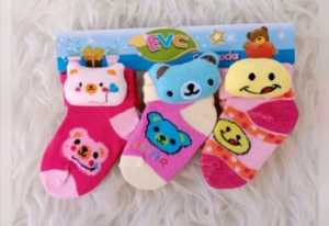 3 PASANG KAOS KAKI RENDA BAYI PEREMPUAN 0-6 BULAN/KAOS KAKI ANAK BAYI CEWEK 3 PCS
