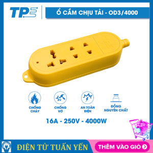 Ổ cắm chịu tải TPE OD3/4000W 16A – 250V không dây nhựa chống cháy - Hàng chính hãng