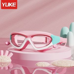 Kính bơi trẻ em kèm nút bịt tai khóa sau tiện lợi mắt kính HD bảo vệ mắt chống sương mù phù hợp bé từ 1-10 tuổi