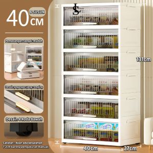 Lemari plastik susun polibox napolly kotak penyimpanan multifungsi