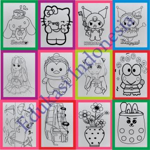 Paket 30 styrofoam lukis ukuran 30x40x1 list lakban /merwarnai sterofoam/lukisan sterofom/melukis/edukasi/gabus