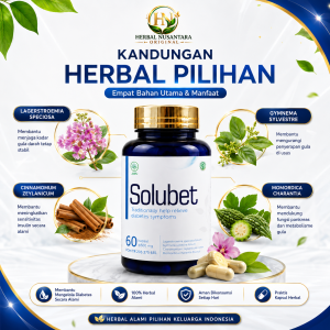 GRATIS ONGKIR - SOLUBET OBAT DIABETES | OBAT KENCING MANIS | PENURUN GULA DARAH