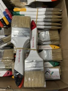 Chổi cọ Cán Gỗ quét sơn TB cao cấp (2in5/6.3cm). Sử dụng lông heo thuôc trắng.