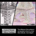 Piececool 3D Metal Puzzles Golden Eiffel Tower Model Building Blocks Sets DIY Assembly Model Kits Gift for Kids. 