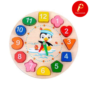 Wooden Clock Educational Puzzle