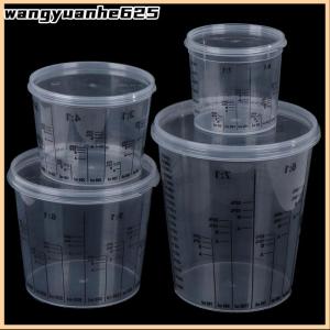 [WYH Store] 👗 Plastic Paint Mixing Cup PP Hard Plastic Tune Paint Cup with Cover