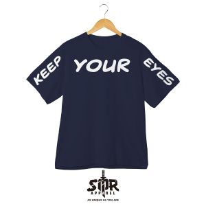 SMR APPAREL - Kaos Oversize keep your eyes Cotton Combed 24s Pria & Wanita