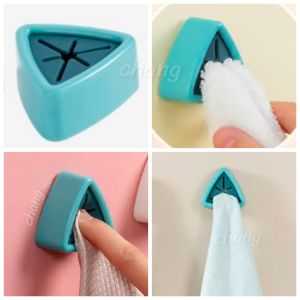 ที่แขวนผ้าขนหนู  ที่แขวนผ้าเช็ดมือ  (แบบหนีบ สามเหลี่ยม) ที่หนีบเป็นซิริโครน CH0694 📌โปรดอ่านรายละเอียดก่อนสั่งซื้อค่ะ