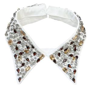 Một nửa Áo sơ mi đá quý Cổ áo giả đính cườm thạch lây lan ve áo nghệ thuật đa năng cổ áo khăn choàng ngọt ngào khăn choàng trang trí giả