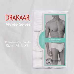 Celana Dalam Pria Drakaar Warna Putih 3PCS CD Pria Dewasa Kolor Pria Dewasa Sempak Cowok Dewasa Tebal