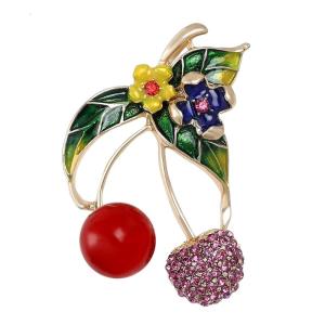 Ghim cài ve áo cherrys tinh vi trong dễ dàng sử dụng hợp kim chắc chắn cho các bên cung cấp và phụ kiện biểu diễn sân khấu