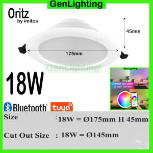 Tuya App Led Embedded Ceiling Downlight IMITOS  Bluetooth Smart  RGB+CW+WW Automatic Color Changing  Tunable genlight