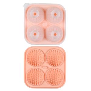 HJKL 4 ngăn Khuôn làm đá viên gôn Silicone Nắp Phễu Khuôn đá hình cầu Phụ kiện quầy bar Hình vuông Khuôn sô cô la Làm lạnh rượu Whisky