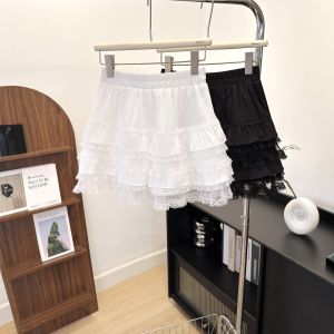 COD white lace cake dress spring/summer new slimming A-line short skirt Korean style layered lace skirt 99152026 new arrival