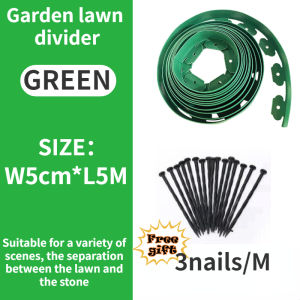 Garden lawn border DIY yard fence lawn stone divider with attached nail