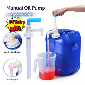 2PC Oil Pump Siphon Manual Transfer Gas Oil Plastic Liquid Oil Pump Corrosion Resisting with Longer