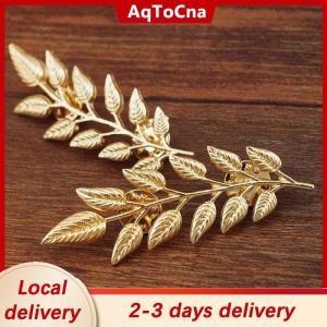 [COD] AqToCna Ship within 24 hours 1Pair Trendy Suit Shirt Collar Pin Leaf Alloy Brooches Sweater Collar Button For Men Women Daily Fashion Clothing Accessories