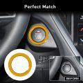 4Pcs Knob Cover for 2024 2025 Subaru Crosstrek Impreza Accessories, 2025 Forester, 2020-2025 Legacy Outback, 22-24 WRX 23-25 Ascent, Volume Tune, Start Stop Button Ring Rear Mirror Knob Cover(Gold). 
