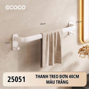 Kệ treo khăn ECOCO 1 và 2 tầng nhôm tĩnh điện thế hệ mới Giá treo khăn để đồ đa năng Tặng Kèm Túi Keo Dán cao cấp