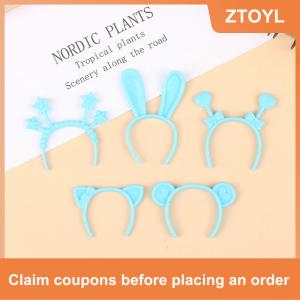 【ZTOYL】 5 cái Nhà búp bê thu nhỏ Headband Thỏ Mèo Gấu tai đầu ban nhạc búp bê mini tóc phụ kiện tóc cho búp bê 30cm