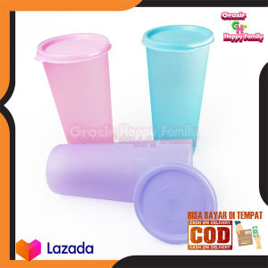 Gelas Tutup Warna / Sovenir Gelas Plastik / Gelas Warna