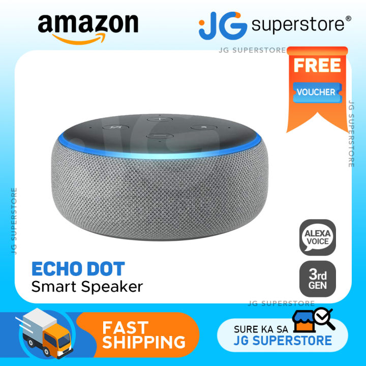 Echo Dot 3rd Gen Smart speaker with Alexa (Charcoal, Plum, Grey, and  Sand), JG Superstore