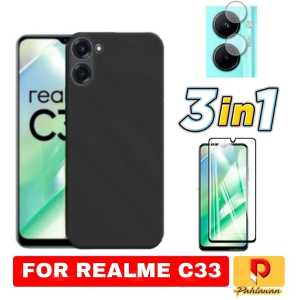 Promo Paket 3in1 Soft Case Pro Camera Realme C51 NFC / Realme C53 NFC / Ralme C55 NFC / Realme 10 4G / Realme C33 2022 + Tempered Glass Camera dan Layar