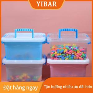 YIBAR Pp Nhựa Lưu Trữ Box Với Nắp Xách Tay Trẻ Em Đồ Chơi Sinh Viên Văn Phòng Phẩm Lưu Trữ Đồ Trang Sức Trường Hợp Container Mỹ Phẩm Phân Loại Hộp
