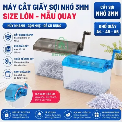 MÁY CẮT GIẤY SHREDDER - MÁY HỦY TỆP TÀI LIỆU DỤNG CỤ CẮT GIẤY NHỎ CẦM TAY TIỆN LỢI CHO VĂN PHÒNG GIA ĐÌNH BỀN BỈ DỄ SỬ DỤNG