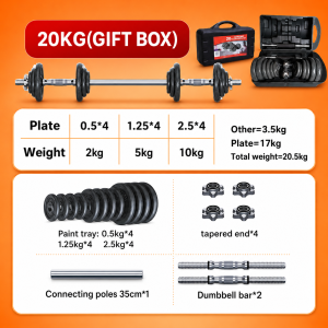 Painted Dumbbell 20/30/50KG Dumbbell Set Barbell Set Weights Barbell Fitness Adjustable Dumbbells