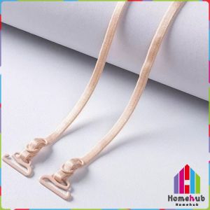 Homehub 1Pair Women Thin Bra Straps 0.5cm Invisible Non-slip Underwear Shoulders Bra Straps For Women