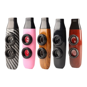 Portable ABS Small Kazoo Double Hole Double Membrane Kazoo Accompaniment Musical Instrument for Ukuleles Guitar
