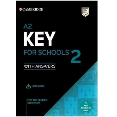 Cambridge KET A2 Key Authentic Practice Test for Schools 1/2 Students Book with Answers + Audio