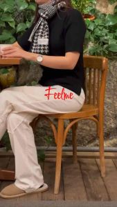 Feelme KK-203 Syal selendang Scarf cardigan winter motif houndstooth holiday musim dingin